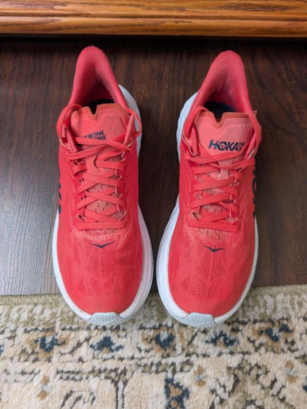 Hoka One One Carbon X 2 Women`s Size 8.5B (Regular) Running Shoes Hot Coral - Picture 10 of 14